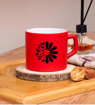 Seraclass Papatya Tasarım Renkli Nescafe Fincanları (Kırmızı)