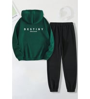 Unisex Destiny Baskılı Eşofman Takımı (Yeşil)