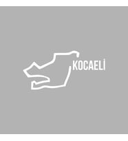 Kocaeli Harita Araba Sticker siyah 17x8 CM (Beyaz)