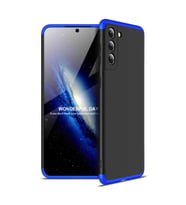 Galaxy S21 Plus Kılıf Zore Ays Full Koruma Kılıf (Siyah-Mavi)
