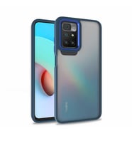 Xiaomi Redmi 10 Kılıf Case, Kamera Lens Korumalı Elektroplatin Kaplama Sert PC Koruyucu Colourful Platinum Serisi (Mavi)