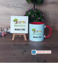 Orman Mühendisi Dekoratif Taş, Kupa Bardak Kırmızı Hediye (Model 1)
