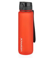 Uzspace Büyük Boy 28 cm 1000 ml 1 litre Tritan Su Matarası 14 Renk FiftyFifty Softtouch (Red Forest)