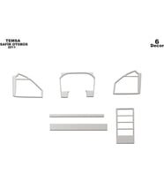 Meriç® Mitsubishi Safir Ön Torpido Kaplama Maun 6 Parça 2011-2019 (Alüminyum)