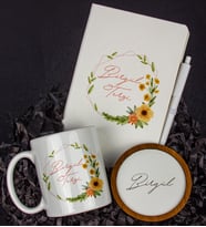 Kişiye Özel Defter Kalem Kupa Ve Bardak Altlığı Hediye Seti 103858 (Model 3)