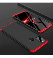 Galaxy M21 Kılıf Zore Ays Full Koruma Kılıf (Siyah-Kırmızı)