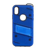 Uyumlu Model Apple iPhone X Kılıf İron Tank Zırh Kapak (Mavi)