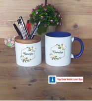 Doğum Günü Hediyesi Kalemlik, Kupa Bardak T Kişiye Özel Hediye (Model 6)