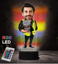 Doğum Günü Hediyesi,Sevgiliye Hediye, Kişiye Özel Fotoğraflı Mimar 4 Karikatür 3D Led Lamba (RGB)