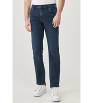 Wrangler Texas Slim Fit Erkek Normal Bel Esnek Pantolon - W12S (A.Mavi) (A. Mavi)