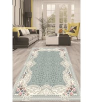 Dijital Kaymaz Taban Yıkanabilir Modern Renkli Salon Halısı Mutfak Halısı Yolluk ND-HT-1081 (Mavi)