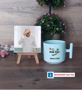 Mali İşler Müdürü Fotoğraflı Dekoratif Taş, Kupa Bardak Beyaz Hediye (Model 12)