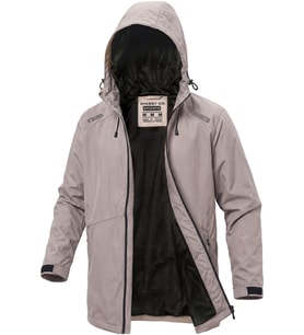 Ghassy Co.Erkek Rüzgarlık/Yağmurluk Outdoor Omuz Detaylı Mevsimlik Füme Spor Ceket (Gri)