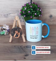 Modelist Kupa Bardak Beyaz ve Fotoğraflı Ahşap Anahtarlık Hediye (Model 4)