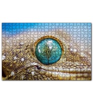 Cakapuzzle Geko Kertenkelesi Gözü Makro Çekim Puzzle Yapboz MDF (Ahşap) (500 Parça)