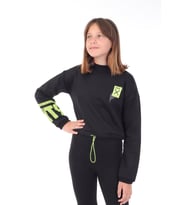 Toontoy Kız Çocuk Baskılı Sweatshirt (Siyah)