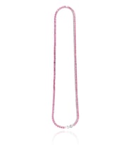 Su Yolu Model Taşlı Kadın Gümüş Kolye (Gümüş-A.Pembe)