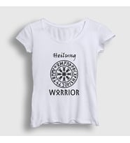 Presmono Kadın Sarı Warrior Heilung T-Shirt 415013tt (Beyaz)