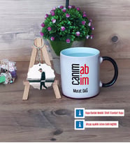Abiye Hediye Kupa Bardak Beyaz ve Fotoğraflı Ahşap Anahtarlık Hediye (Model 9)