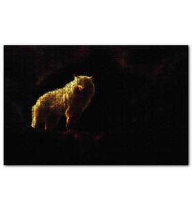 Cakapuzzle  Kutup Kurdu Avlanıyor  Puzzle Yapboz MDF (Ahşap) (1000 Parça)