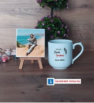 Tarih Öğretmeni Fotoğraflı Dekoratif Taş, Kupa Bardak Beyaz Hediye (Model 5)