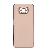 Xiaomi Poco X3 Kılıf Zore Bark Kenarları Altın Renk Kılıf (Rose)