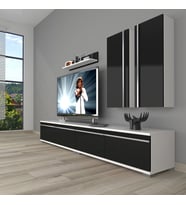 Decoraktiv Eko 5200T Mdf Tv Ünitesi Tv Sehpası (Siyah - Beyaz)
