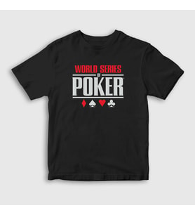 Presmono Unisex Çocuk Beyaz Wsop World Series Of Poker T-Shirt 363632tt (Siyah)
