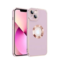 Apple iPhone 14 Plus Kılıf Zore Kongo Renkli Şık Tasarım Kılıf (Koyu Mor)