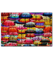 Cakapuzzle Rengarenk Şemsiyeler  Puzzle Yapboz MDF (Ahşap) (500 Parça)