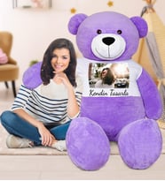 180 cm Kendin Tasarla Tişörtlü Tatlım Peluş Ayıcık (%100 Yerli) (Lila)