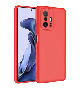 Xiaomi Mi 11T 5G Kılıf Zore Mara Lansman İç Yüzeyi Kadife Kılıf (Kırmızı)