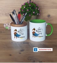 Kadın Öğretmene Hediye Kalemlik, Kupa Bardak T Kişiye Özel Hediye (Model 14)