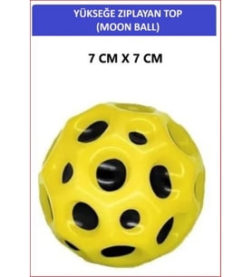 ZETCONCEPT MOON BALL (YÜKSEĞE ZIPLAYAN TOP) - 7 CM - SÜPER EĞLENCELİ UZAY TOPU - SPACE BALL - BOUNCY BALL (Sarı)