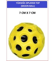 ZETCONCEPT MOON BALL (YÜKSEĞE ZIPLAYAN TOP) - 7 CM - SÜPER EĞLENCELİ UZAY TOPU - SPACE BALL - BOUNCY BALL (Sarı)