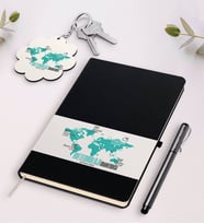BK Gift Kişiye Özel Meteoroloji Mühendisi Beyaz Defter Kalem Ve Anahtarlık Hediye Seti (Model 2)
