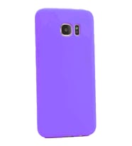 Samsung Galaxy S7 Edge Kılıf Kamera Korumalı Silikon Rubber Arka Kapak (Lila)