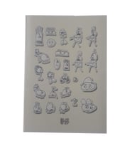 60 Yaprak Kareli Defter Plastik Kapak A-5 1 Adet PP Kapak Küçük Boy Kareli Defter 60 Sayfa A5 Desenli Kapak (Krem)