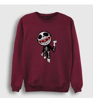 Presmono Unisex Beyaz Bonesy Gorillaz Sweatshirt 54419tt (Bordo)