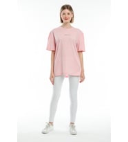 Süperlife Kadın Bisiklet Yaka Standart &Regular Fit  Brookyln Baskılı Tişort SPR21YK27 (Pink)