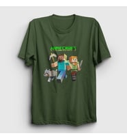 Presmono Unisex Haki Miners Minecraft T-Shirt