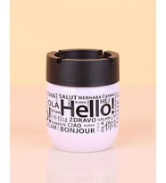 Beyfa Home Dekoratif Hello Cam Kokusuz Yanmaz Küllük Söndürmeden Kullanım (Mor)