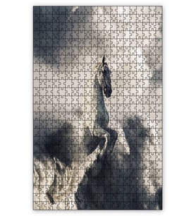 Cakapuzzle Pegasus ve Gri Bulutlar Puzzle Yapboz MDF (Ahşap) (500 Parça)