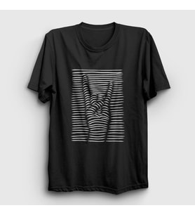 Presmono Unisex Sarı Hand Symbol Music Rock T-Shirt 315051tt (Siyah)