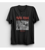 Presmono Unisex Beyaz Poster Film Paris Texas T-Shirt 481608tt (Siyah)
