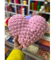 Puffy kalpli yastık (Pembe)