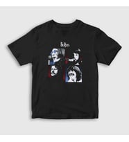 Presmono Unisex Çocuk Beyaz Band The Beatles T-Shirt 114299tt (Siyah)