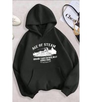 Age Of Steam Baskılı Sweatshirt (Siyah)