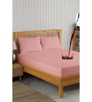 Set Beyaz Mikro Fitted Sıvı Geçirmez Alez ve 2 Adet Yastık Alezi (11 Ebat) (Pudra)
