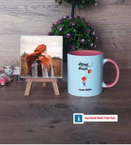 Ütopyalar Güzeldir Fotoğraflı Dekoratif Taş, Kupa Bardak Beyaz Hediye (Model 6)
